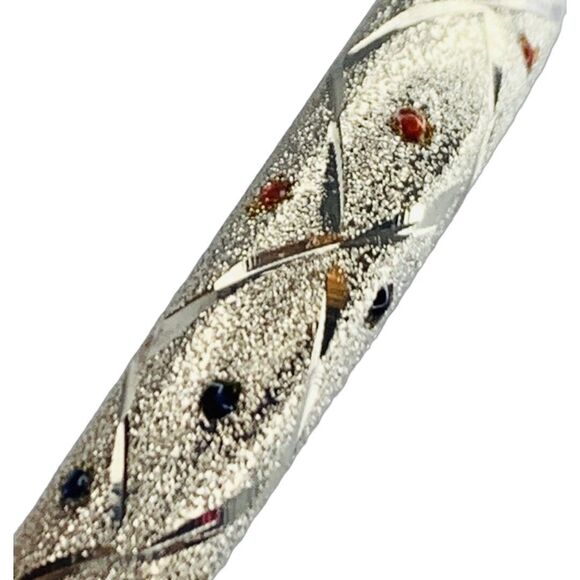925 Sterling Silver Bangle Bracelet 7.5" Multicolored Cubic Zirconia - Picture 9 of 12